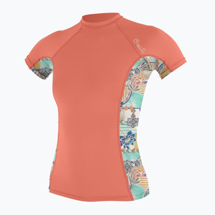Women's swim shirt O'Neill Side Print Rash Guard orange 5405S