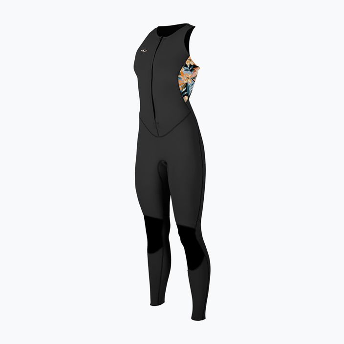 Women's Swim Foam O'Neill Bahia 1.5mm Front Zip Sleeveless Full black/demiflor/black