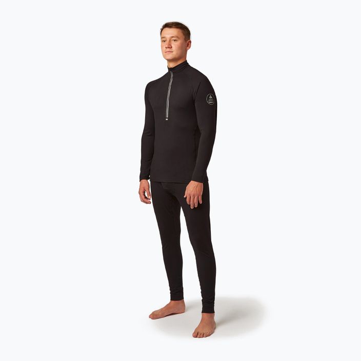 Men's Surfanic Bodyfit Zip Neck thermal sweatshirt black 2