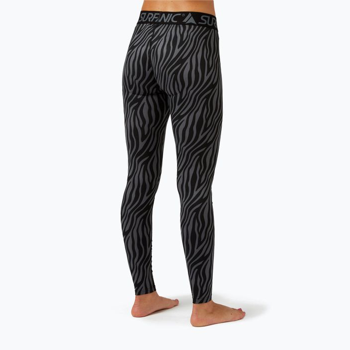 Women's thermoactive trousers Surfanic Cozy Limited Edition Long John black zebra 2