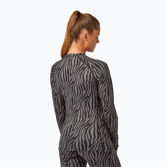 Women's Surfanic Cozy Limited Edition Crew Neck thermal longsleeve black zebra 3