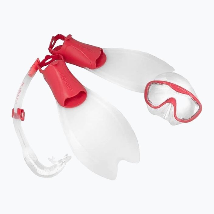 Speedo Glide Junior Scuba kids' snorkel kit clear red 8-035931341