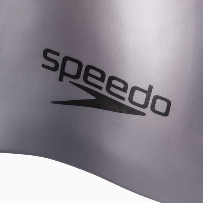 Speedo Plain Moulded Silicone silver swimming cap 8-709849086 3
