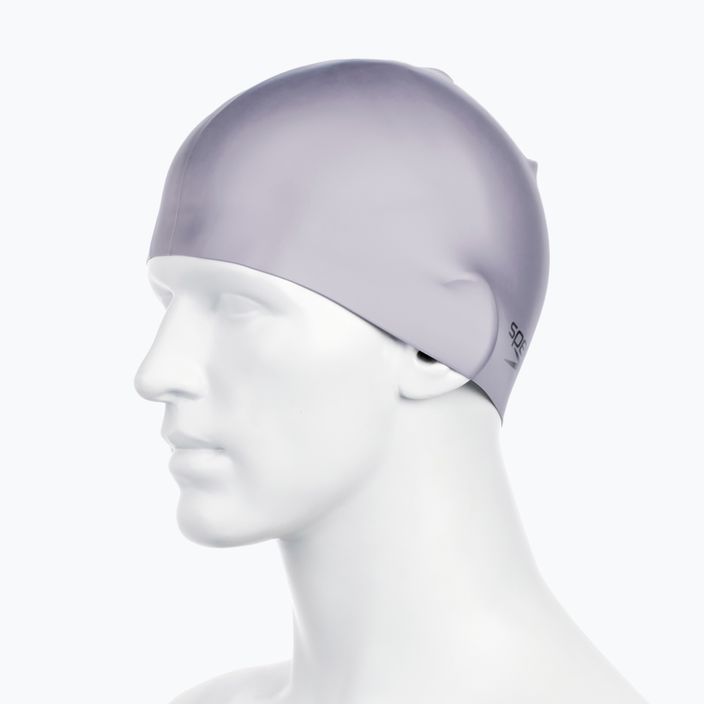 Speedo Plain Moulded Silicone silver swimming cap 8-709849086 6