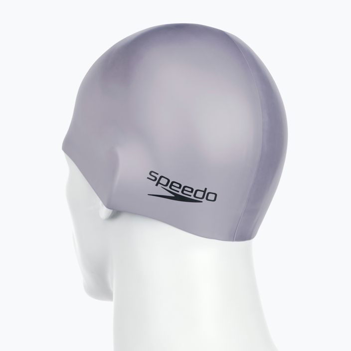 Speedo Plain Moulded Silicone silver swimming cap 8-709849086 7