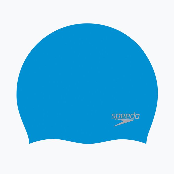Speedo Plain Moulded Silicone swimming cap blue 8-70984D437 4