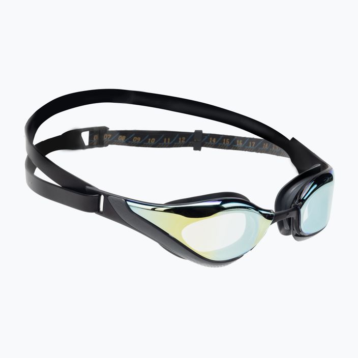 Speedo Fastskin Pure Focus Mirror swim goggles black/cool grey/ocean gold 68-11778D444