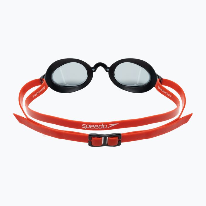 Speedo Fastskin Speedsocket 2 lava red/black/light smoke swim goggles 68-10896D628 5