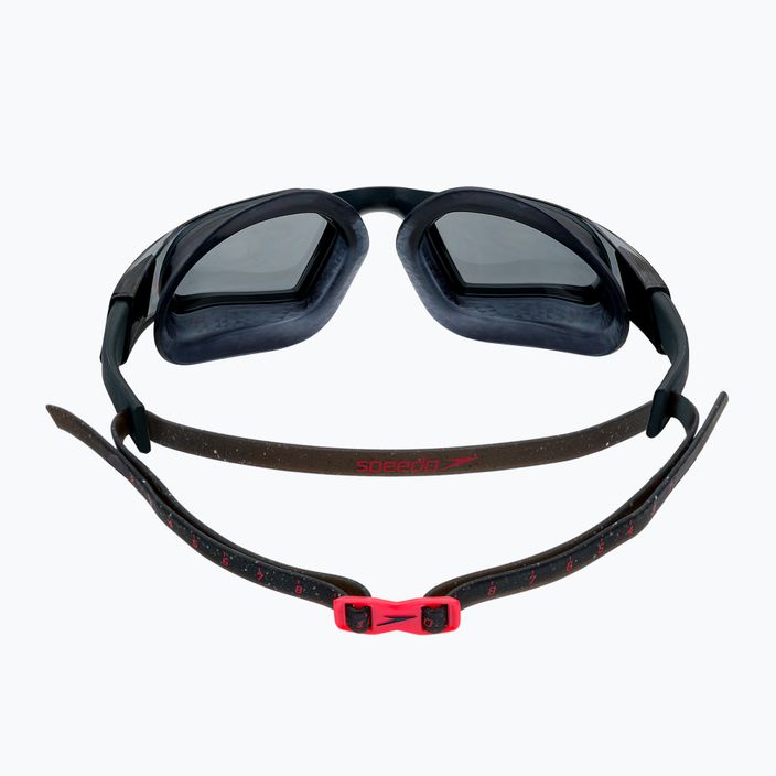 Speedo Aquapulse Pro oxid grey/phoenix red/smoke swim goggles 68-12264D640 5