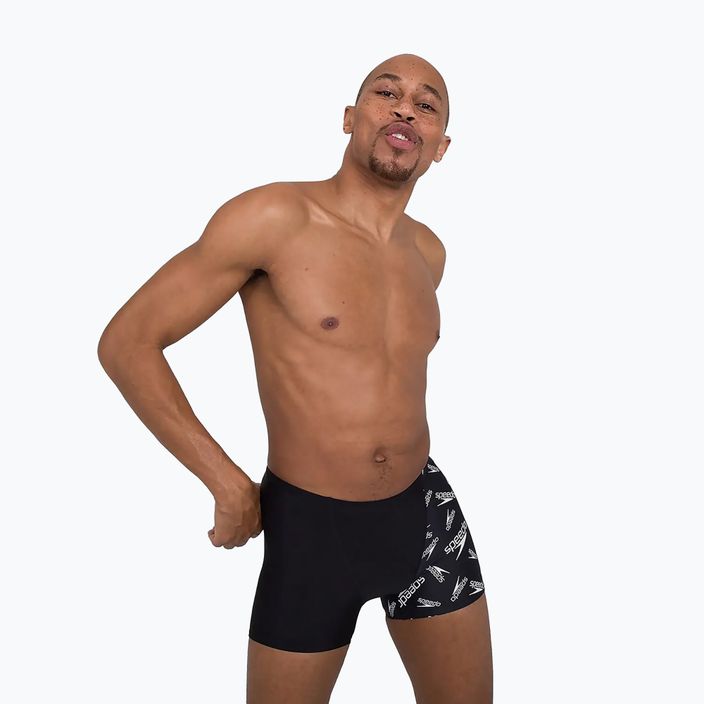 Men's Speedo Allover V-Cut Aquqshort swim boxers black 68-09734F392 6