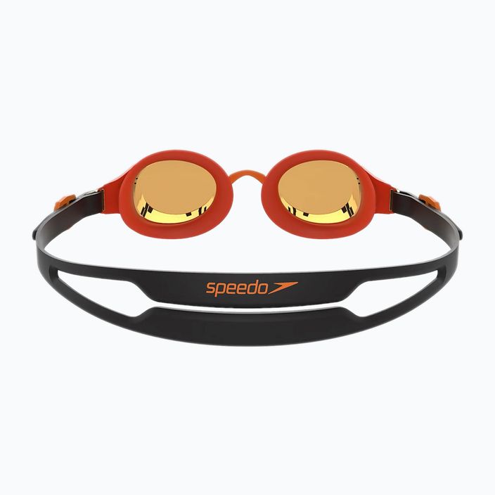 Speedo Hydropure Mirror children's swimming goggles black/mango/orange gold 3