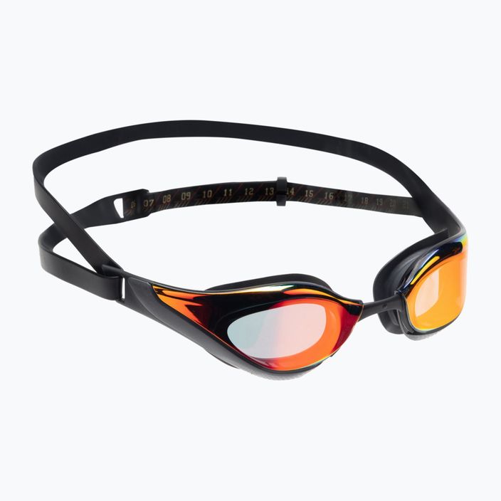 Speedo Fastskin Pure Focus Mirror swim goggles black/cool grey/fire gold 68-11778A260