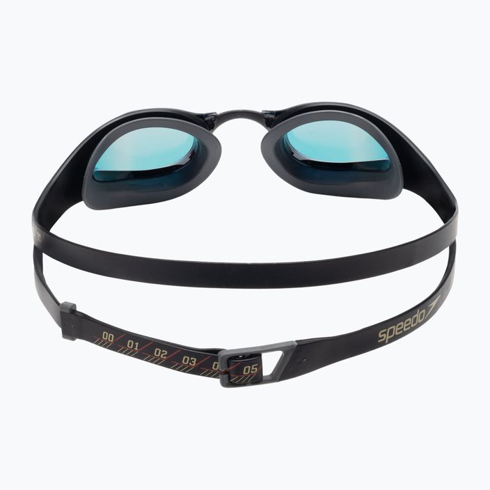 Speedo Fastskin Pure Focus Mirror swim goggles black/cool grey/fire gold 68-11778A260 5