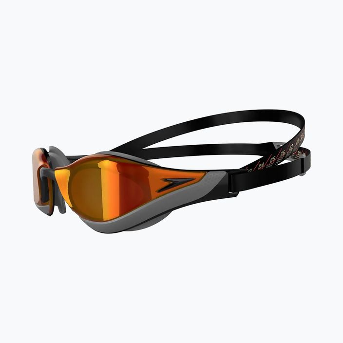 Speedo Fastskin Pure Focus Mirror swim goggles black/cool grey/fire gold 68-11778A260 7