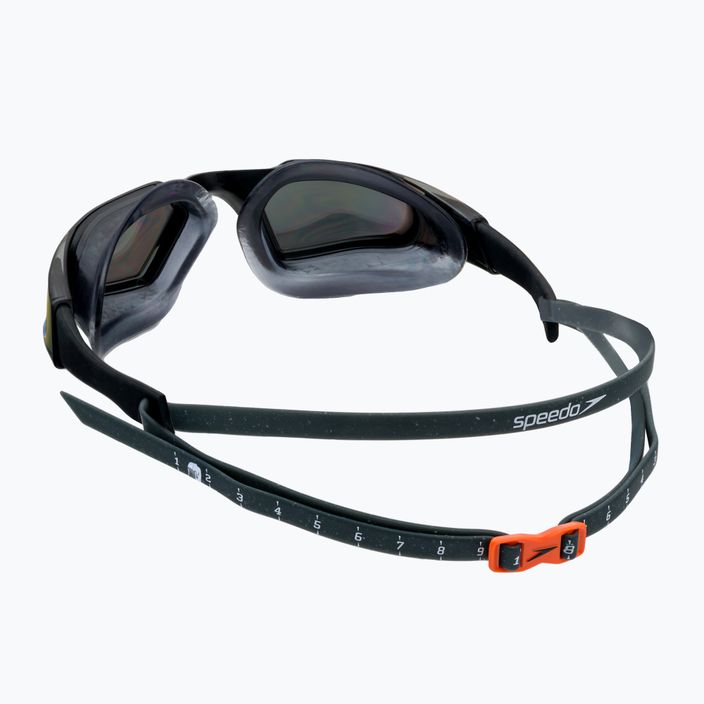 Speedo Aquapulse Pro Mirror oxid grey/black/orange gold swimming goggles 68-12263F982 4
