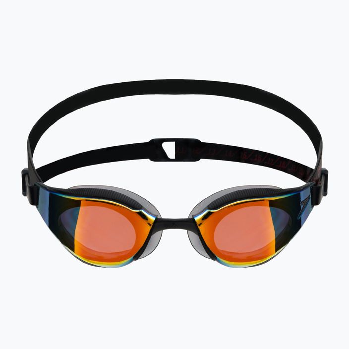 Speedo Fastskin Hyper Elite Mirror swim goggles black/oxid grey/fire gold 68-12818F977 2