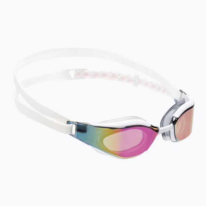 Speedo Fastskin Hyper Elite Mirror white/oxid grey/rose gold swim goggles 68-12818F979
