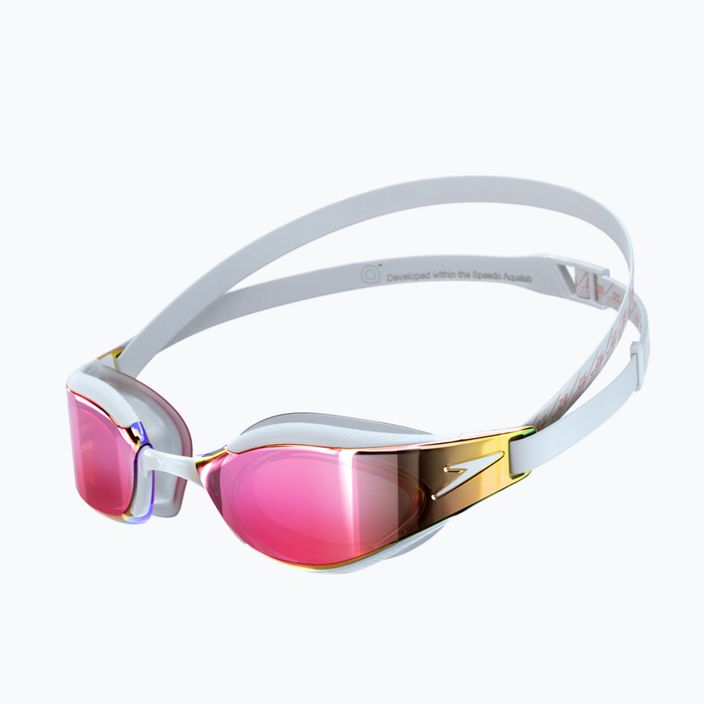 Speedo Fastskin Hyper Elite Mirror white/oxid grey/rose gold swim goggles 68-12818F979 6