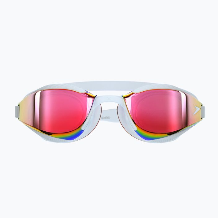 Speedo Fastskin Hyper Elite Mirror white/oxid grey/rose gold swim goggles 68-12818F979 7