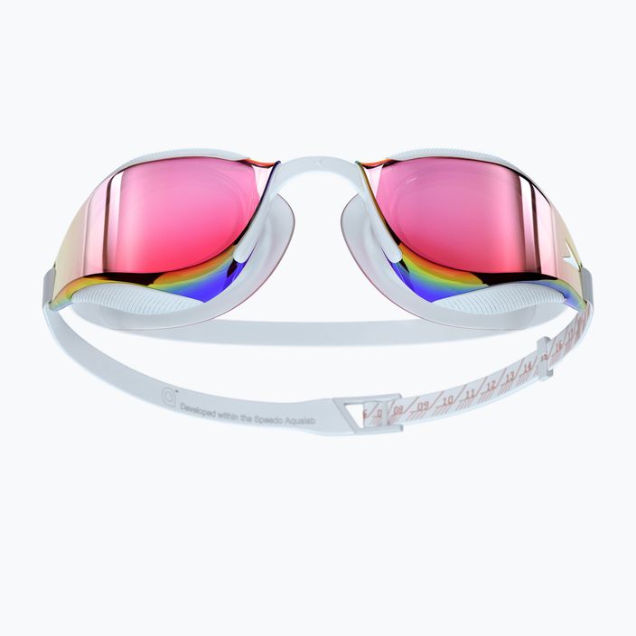 Speedo Fastskin Hyper Elite Mirror white/oxid grey/rose gold swim goggles 68-12818F979 8