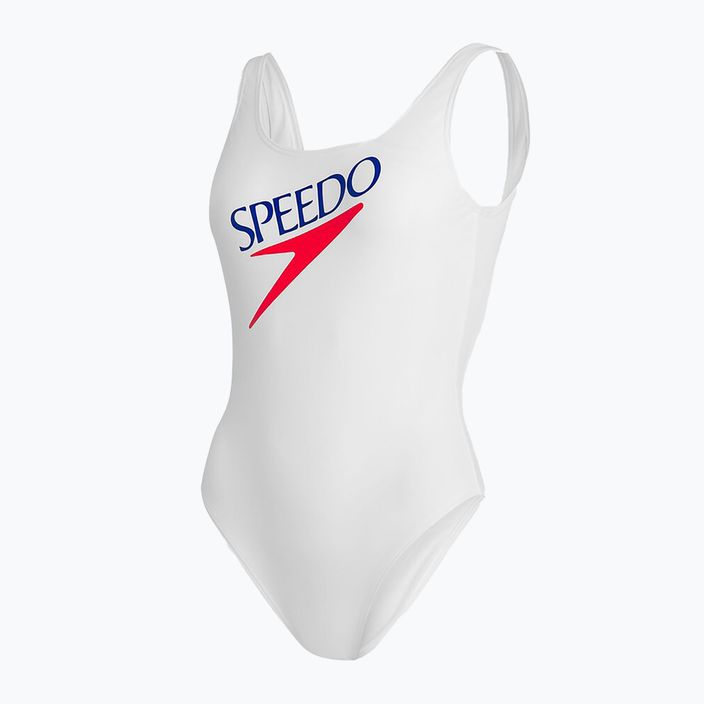 Women's one-piece swimsuit Speedo Deep U-BK Hi Leg PT AF white 8-12369 4