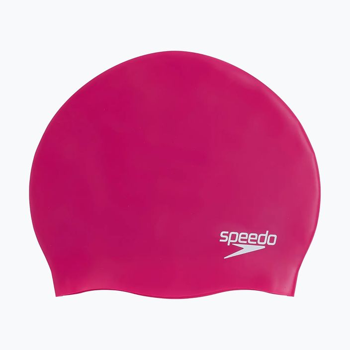 Speedo Plain Moulded pink swimming cap 8-70984B495 2