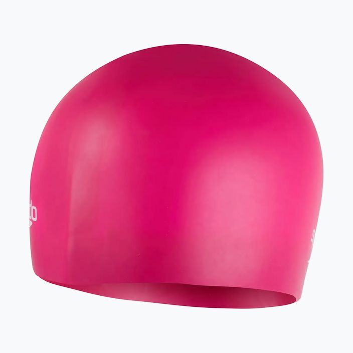 Speedo Plain Moulded pink swimming cap 8-70984B495 3