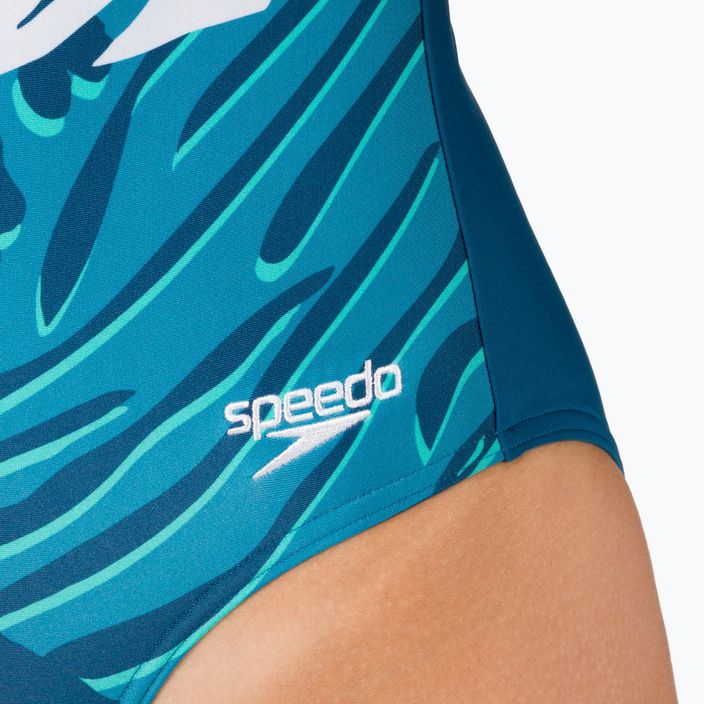 Speedo Placement U-Back women's one-piece swimsuit blue-green 68-07336G728 9