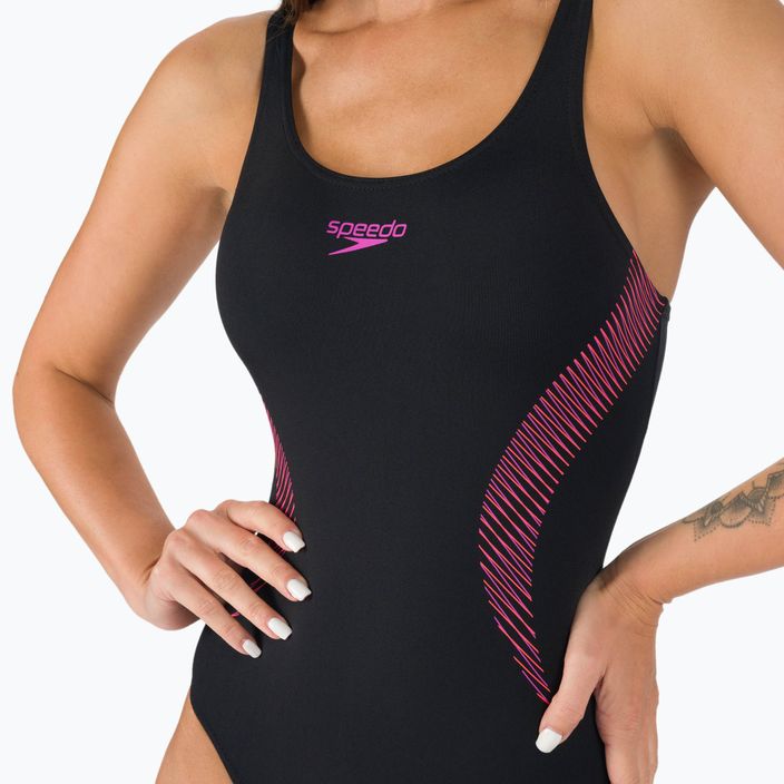 Speedo Placement Muscleback women's one-piece swimsuit black 68-08694G704 4