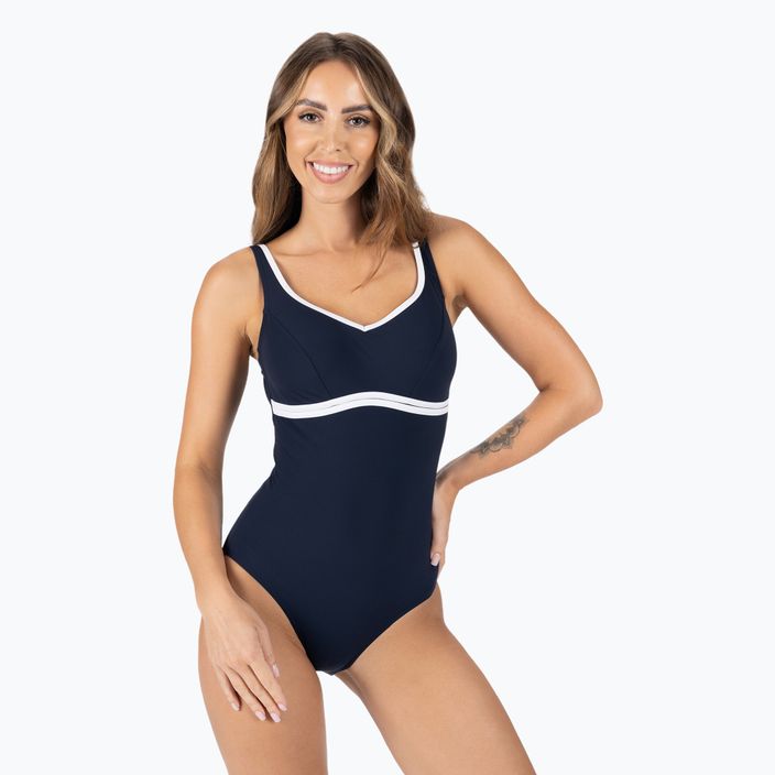 Speedo ContourLuxe Solid Shaping women's one-piece swimsuit navy blue 68-10417G709