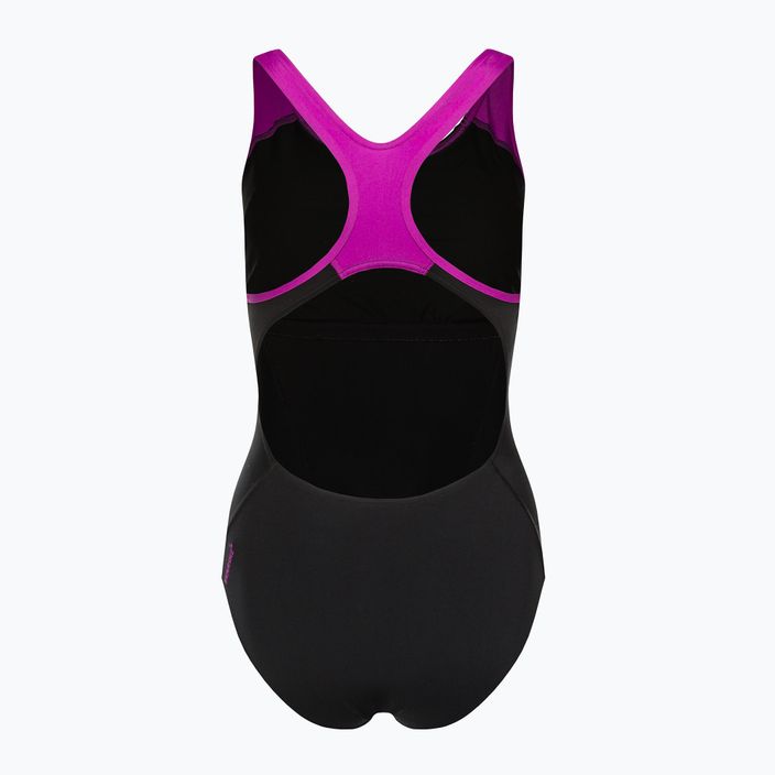 Speedo Placement Laneback women's one-piece swimsuit black/pink 11389C733 2