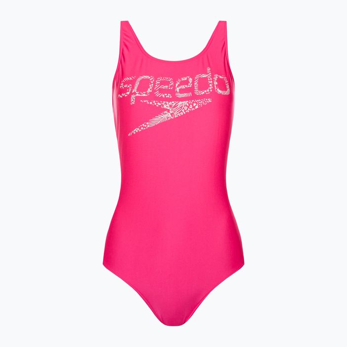 Speedo women's one-piece swimsuit Logo Deep U-Back pink 68-12369A657
