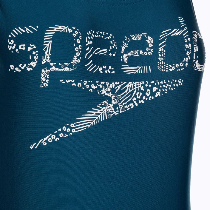 Women's one-piece swimsuit Speedo Logo Deep U-Back blue 68-12369G711 5