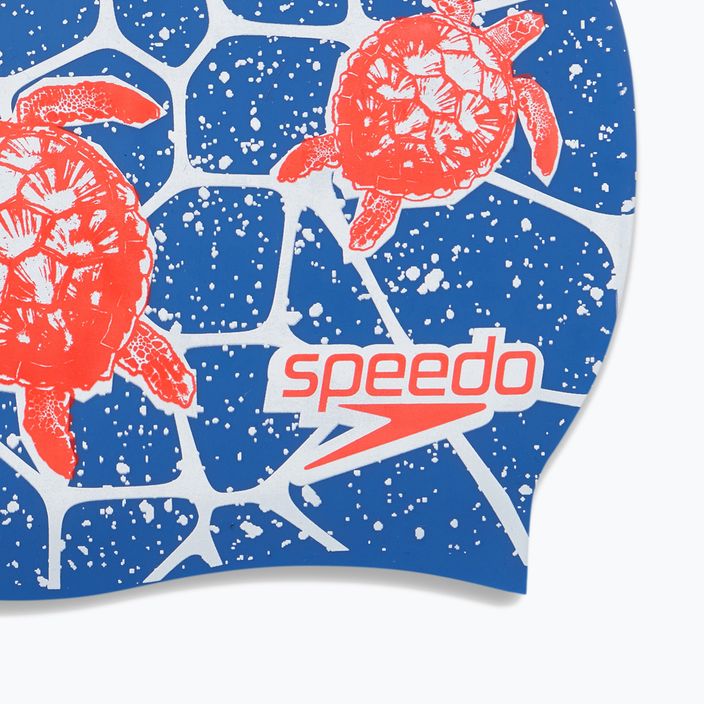 Speedo Slogan Print children's swimming cap blue 68-08386 4