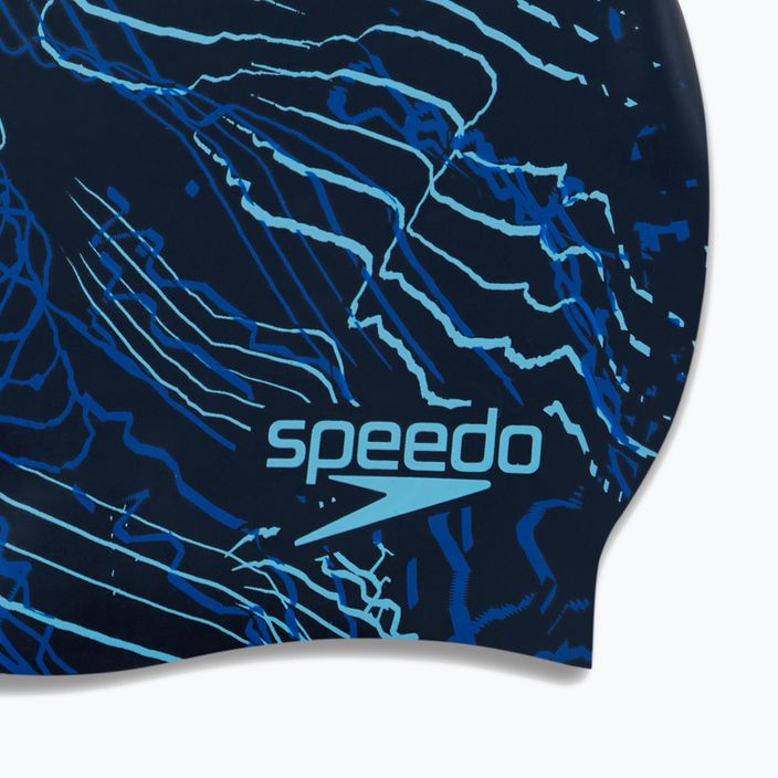 Speedo Long Hair Printed navy blue swimming cap 68-11306 5