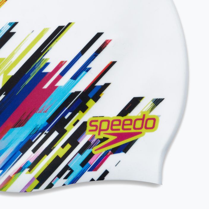 Speedo Digital Printed White/Black/Ultrasonic swimming cap 68-13524H192 4