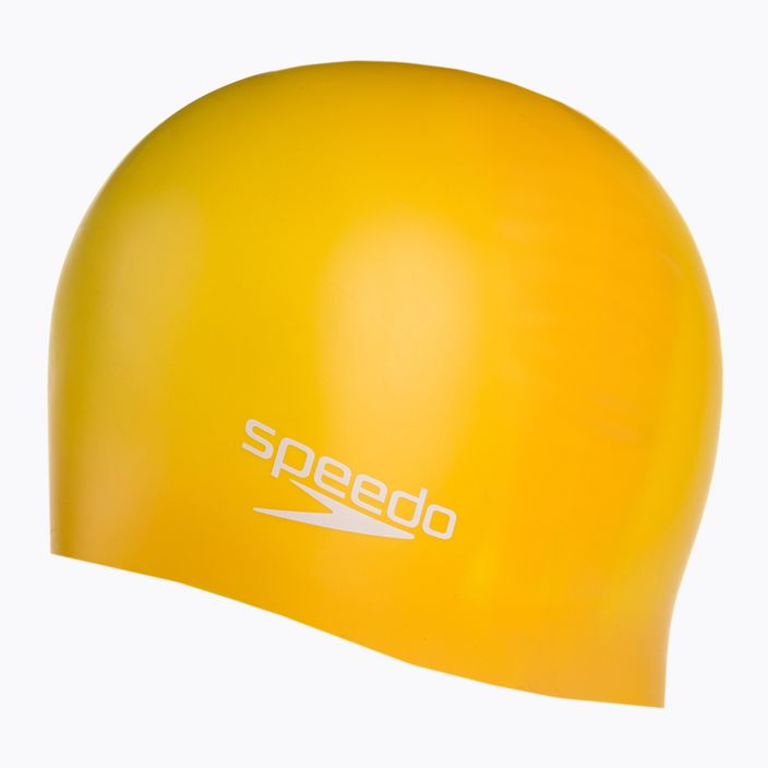 Speedo Plain Moulded Silicone swimming cap yellow 68-70984 2