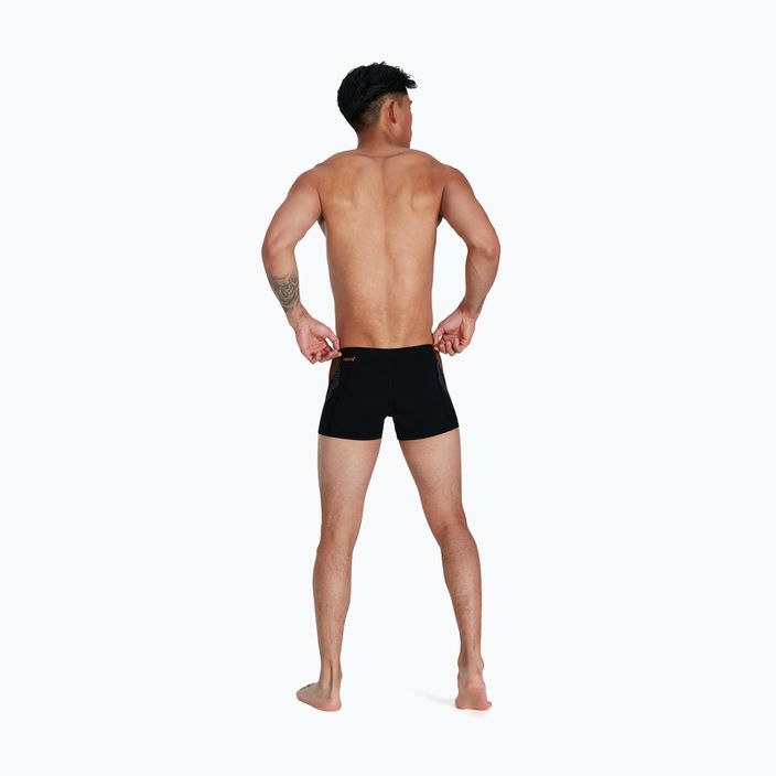 Men's Speedo Tech Panel Black/Papaya Punch/Usa Charcoal swim boxers 68-04510H054 6
