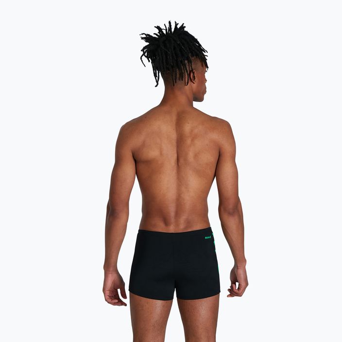 Speedo Boom Logo Splice men's swim shorts black and green 3