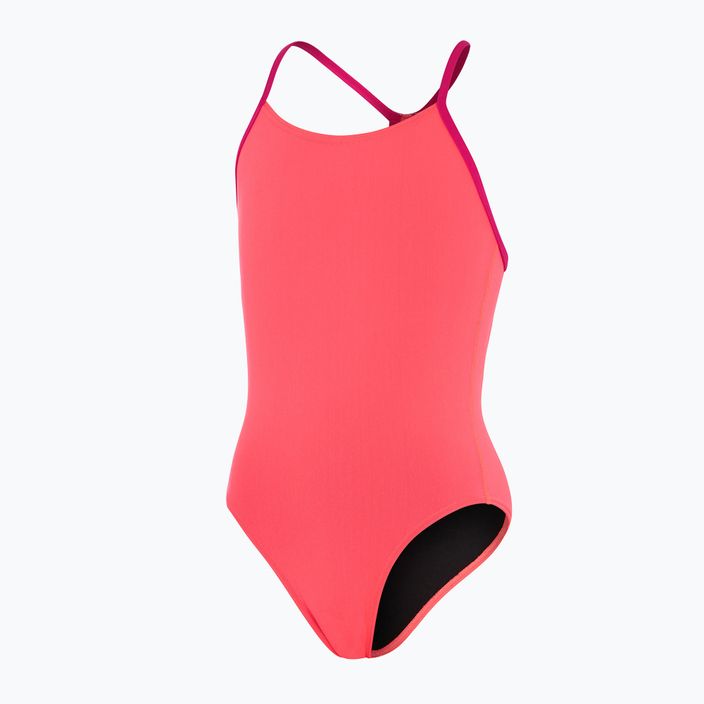 Speedo Lane Line Back Solid pink 68-13441 children's one-piece swimsuit 4