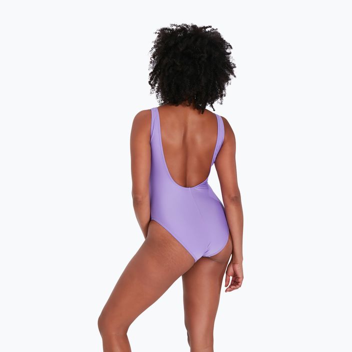Women's Speedo Logo Deep U-Back one-piece swimsuit purple 68-12369 7