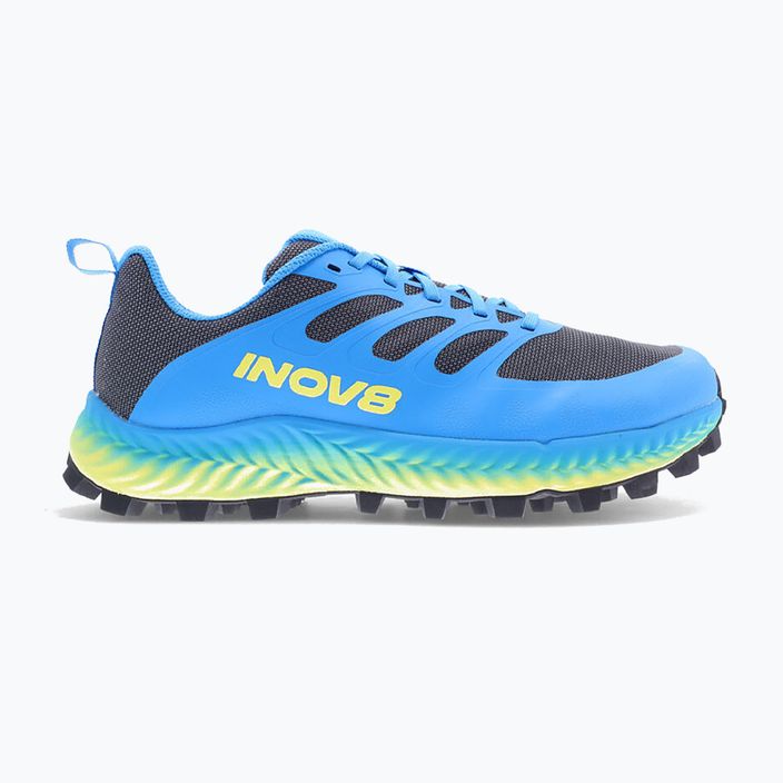 Men's Inov-8 Mudtalon dark grey/blue/yellow running shoes 8