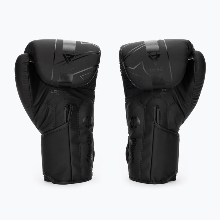 RDX F6 matte black boxing gloves 2