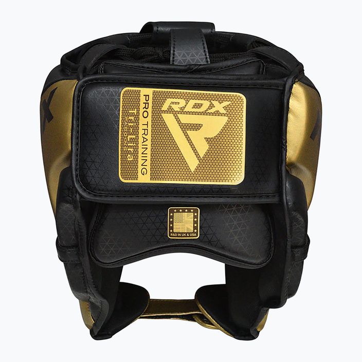 RDX L1 Mark Pro Cheek Boxing Helmet Training Head Guard golden 3