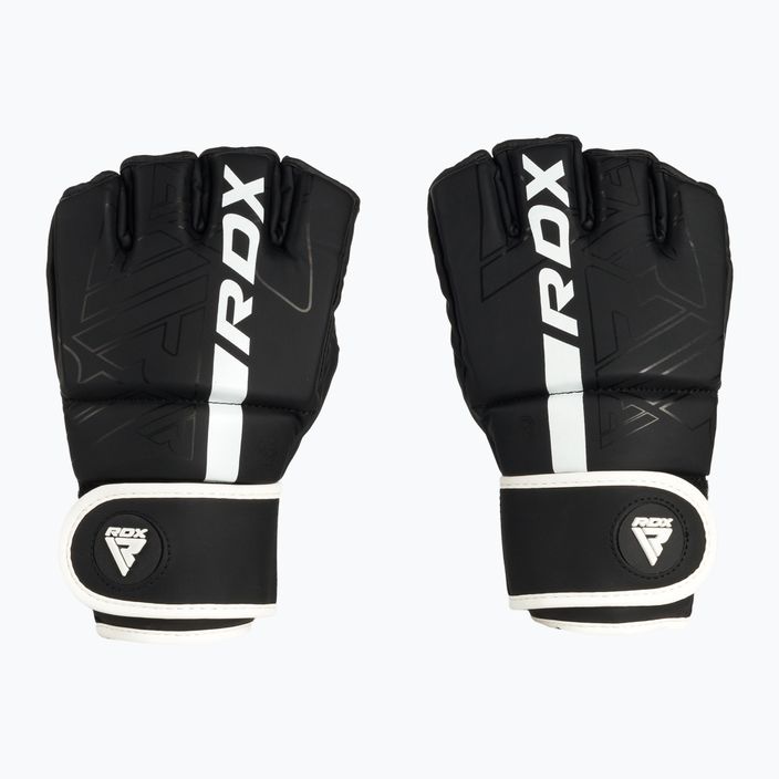 RDX F6 grappling gloves black and white GGR-F6MW