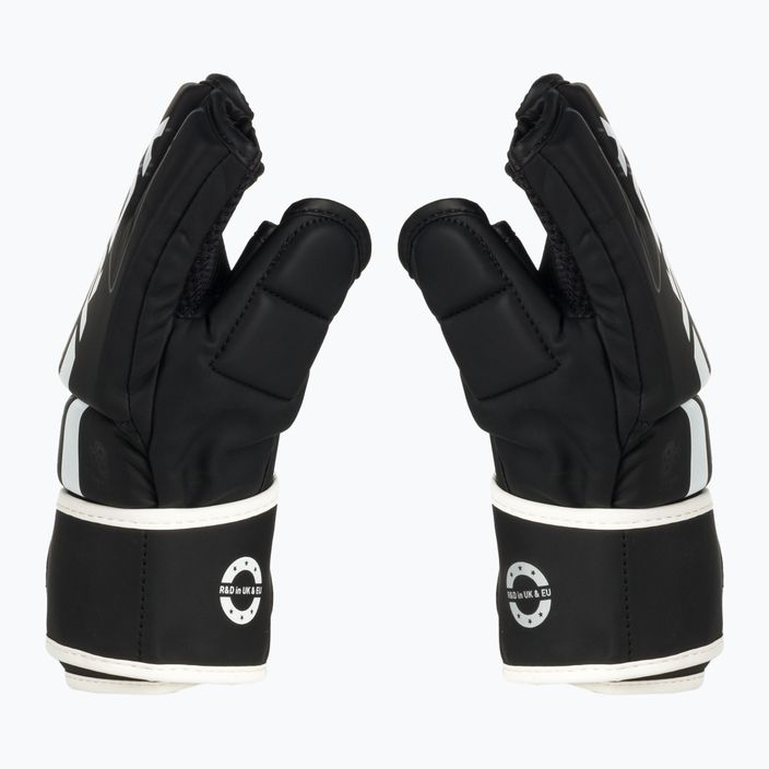 RDX F6 grappling gloves black and white GGR-F6MW 4