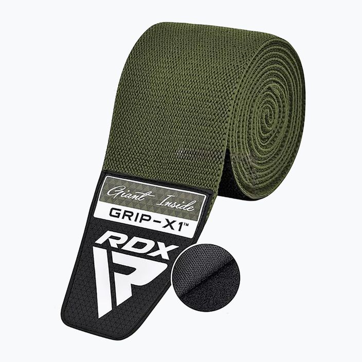 RDX Compression Elasticated Knee Wrap army green 2