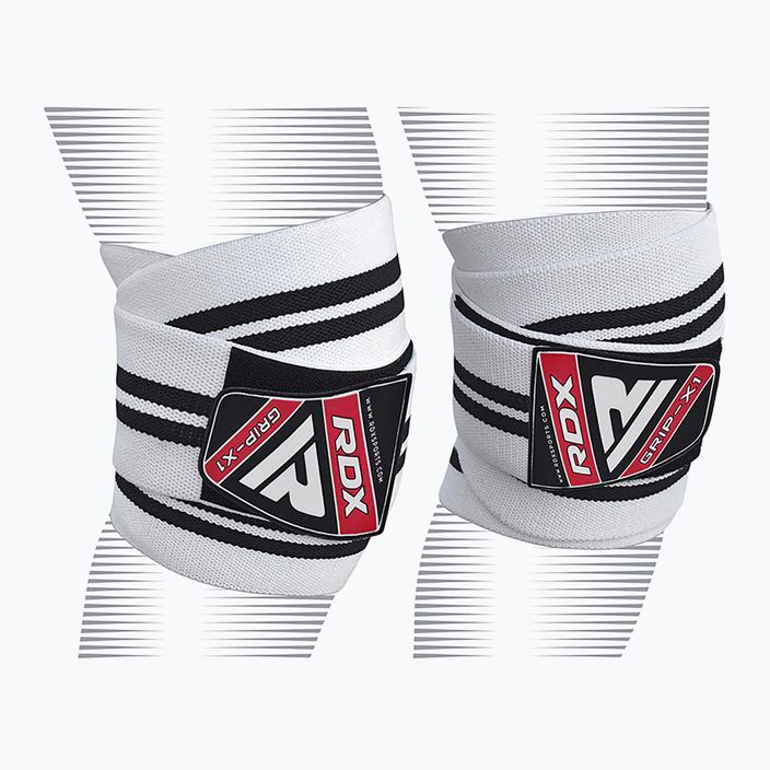 RDX Compression Elasticated Knee Wrap white 6