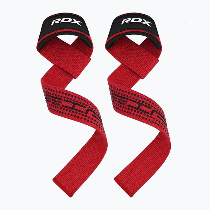 RDX S4 Weightlifting Wrist Straps red