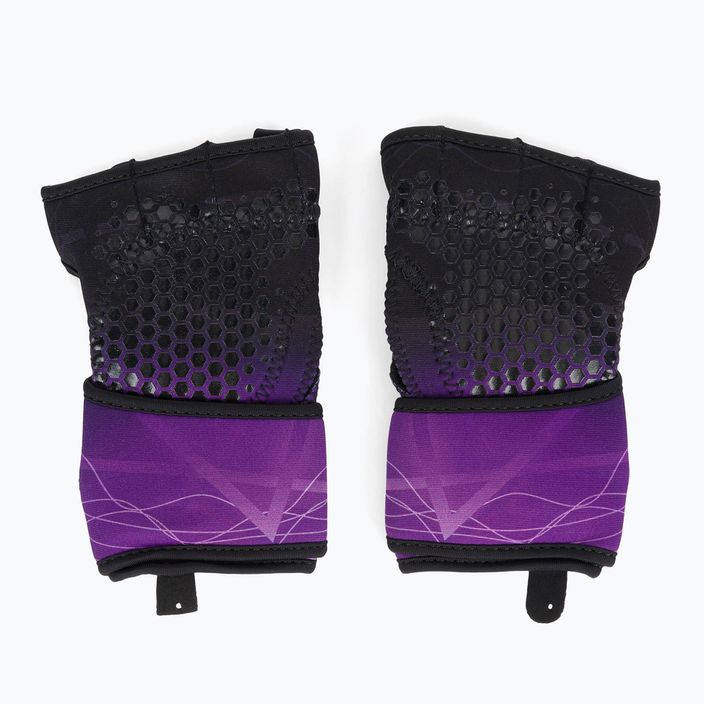RDX Weight Lifting X1 Long Strap training gloves black and purple WGN-X1PR 3